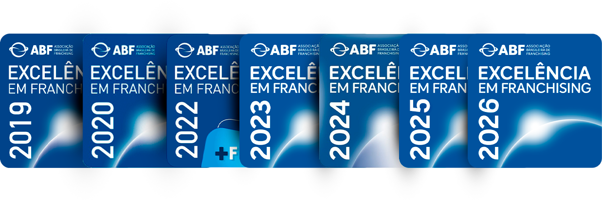 Selos ABF Excelência em Franchising de 2019 a 2026